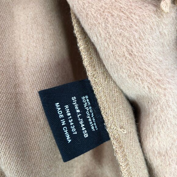 NEW Line & Dot Linda Fringe Coat Wool Blend Open Front Camel Womens XS - Picture 5 of 5